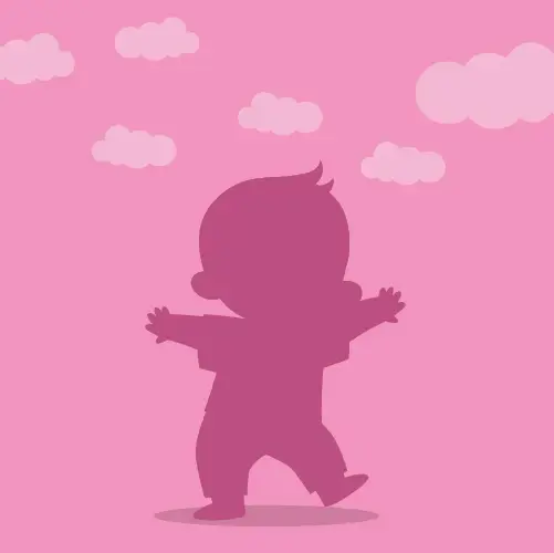Growing toddler playing on cushioned mat